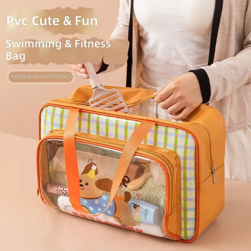 Outdoor Sport Bag - Cute PVC Waterproof Dry Wet Separation