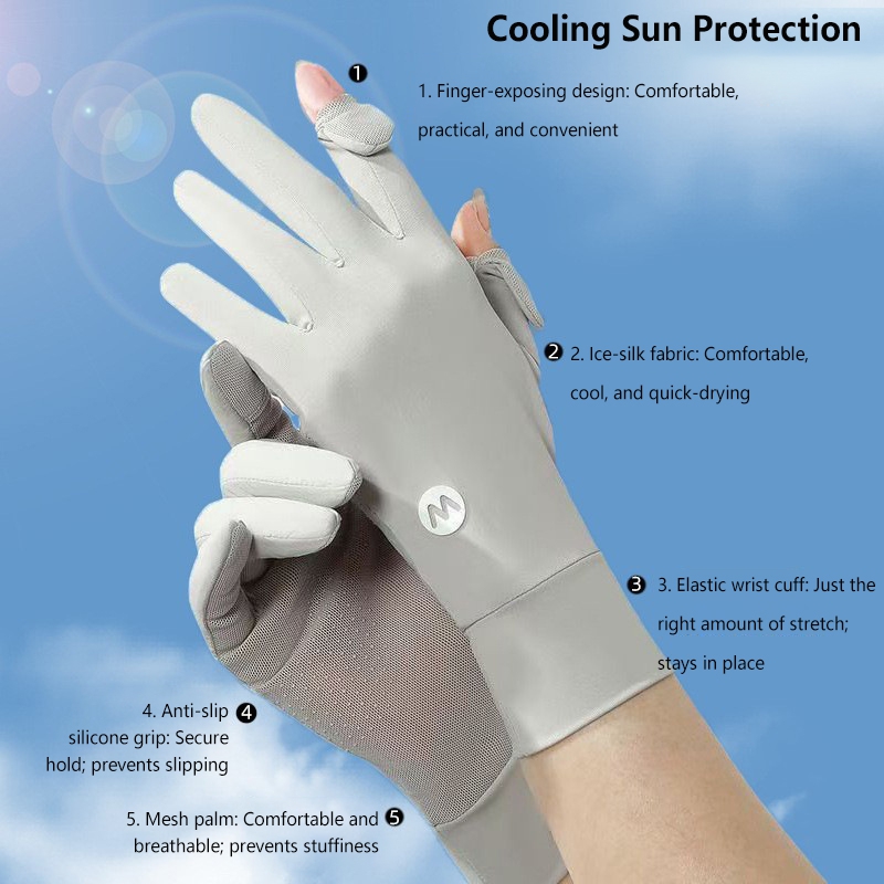 Sunscreen Ice Silk Breathable  – обзор и цена Outdoor Sport Gloves