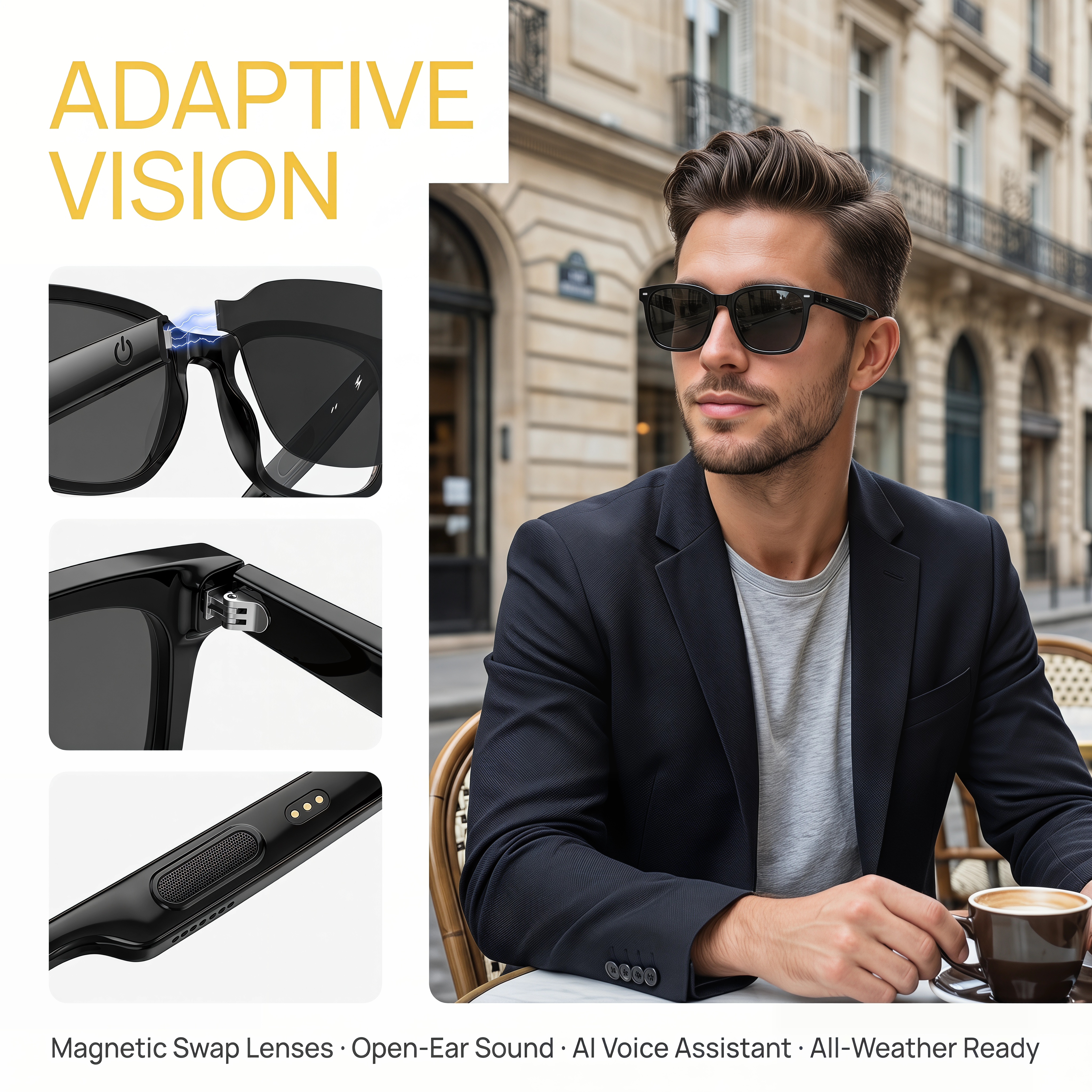 AI Open-Ear Bluetooth Glasses  – обзор и цена Outdoor Sport Bag