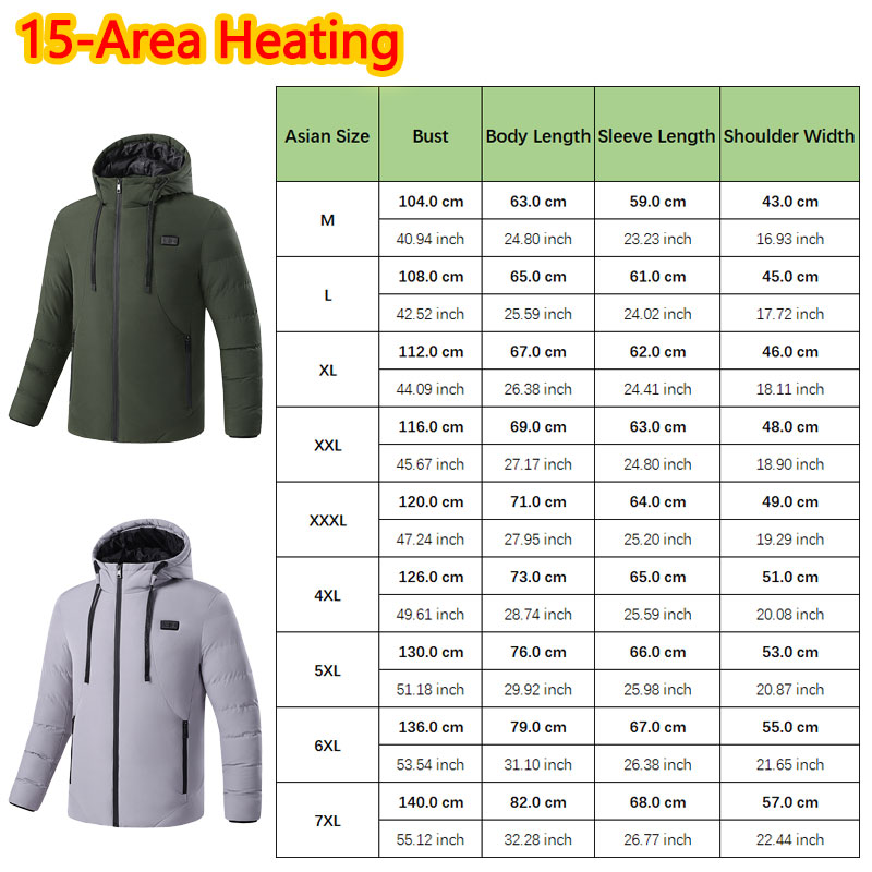 15 Area Heated Winter Hooded J – обзор и цена Outdoor Sport Coat