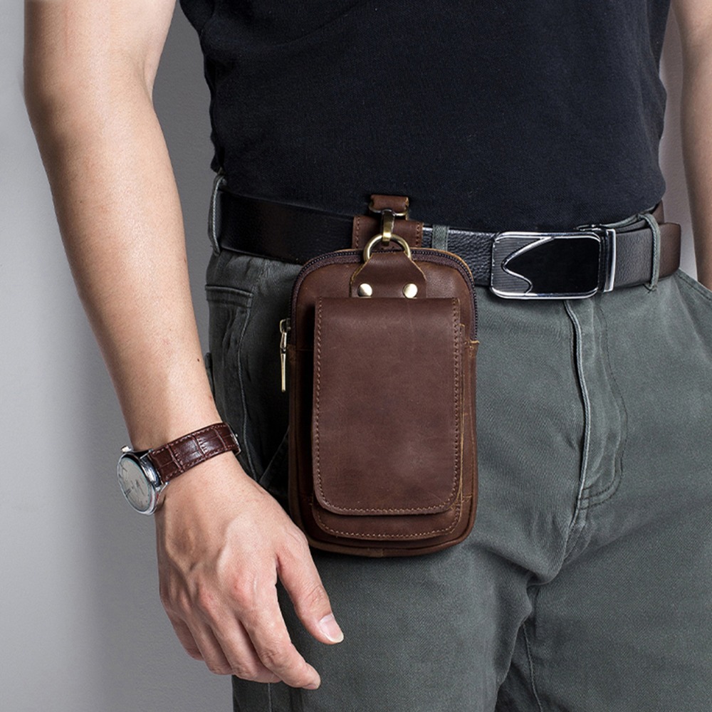Vintage Cow Leather Belt Bag P – обзор и цена Outdoor Sport Bag