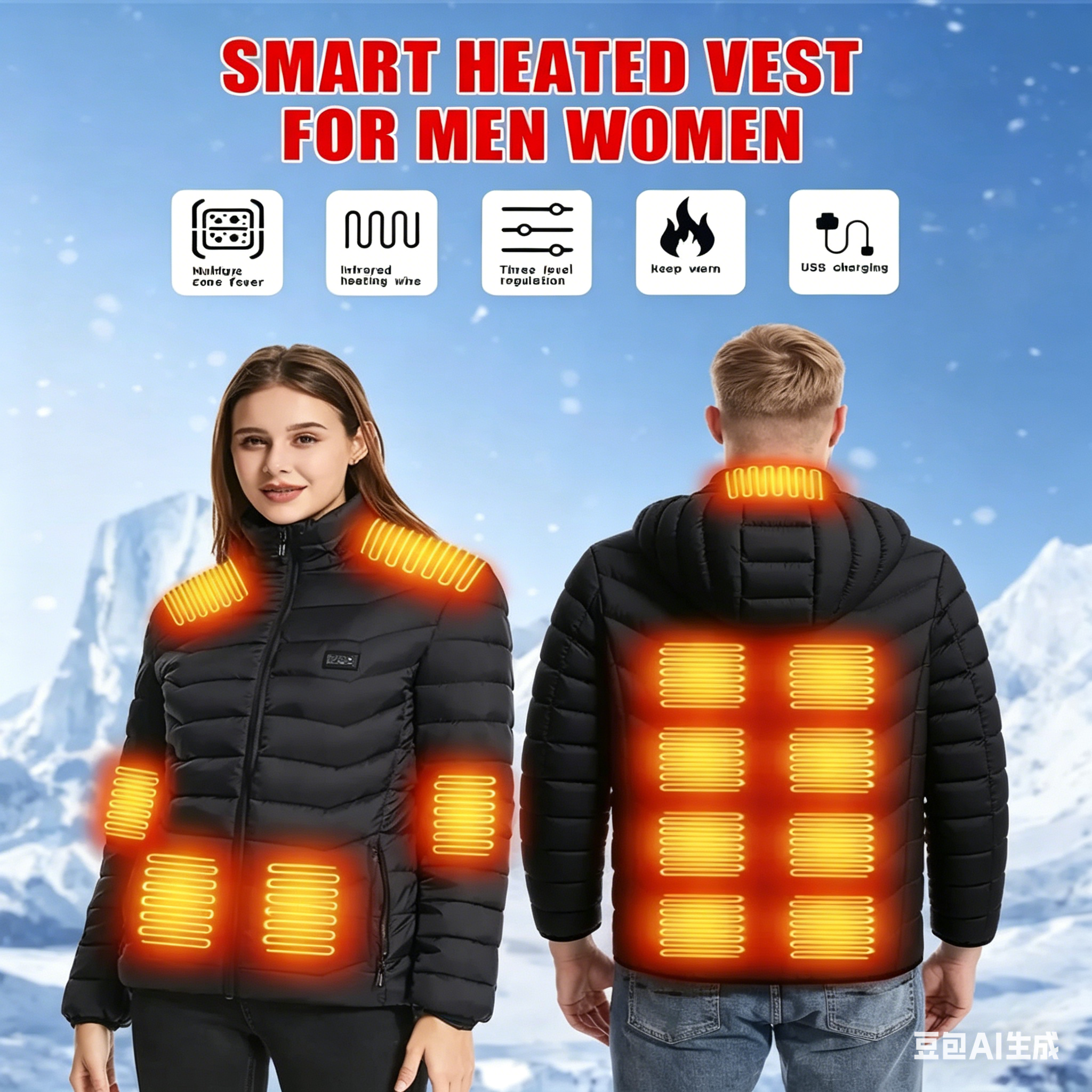 23 Areas Heating Jacket, Polye – обзор и цена Outdoor Sport Coat