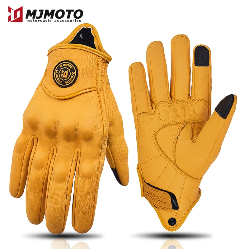 MJMOTO New Yellow Retro Motorc – обзор и цена Horse Riding Glove