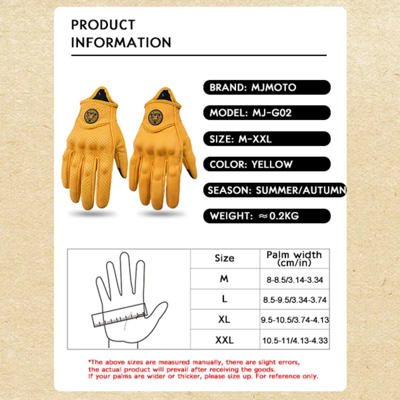 MJMOTO New Yellow Retro Motorc – обзор и цена Horse Riding Glove
