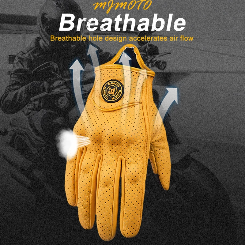 MJMOTO New Yellow Retro Motorc – обзор и цена Horse Riding Glove